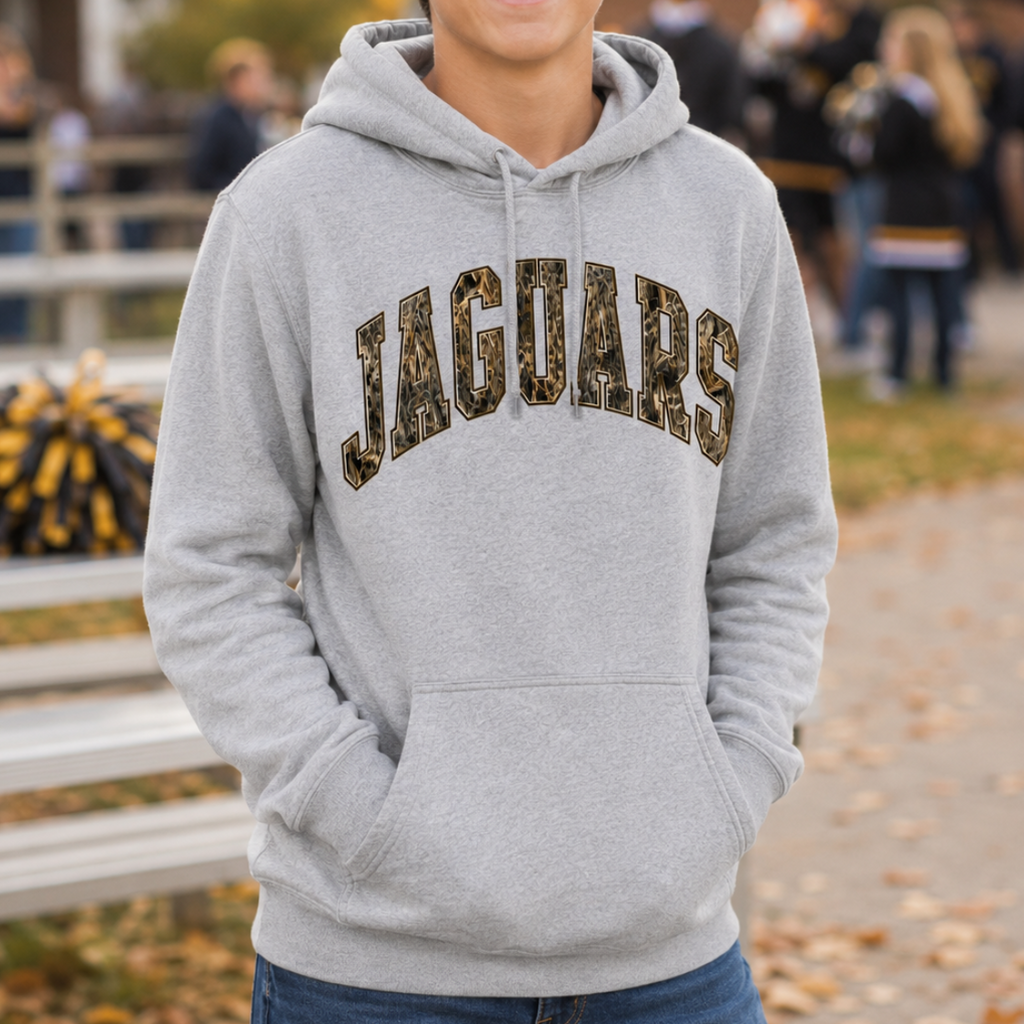 Grey Camo Mascot Hoodie