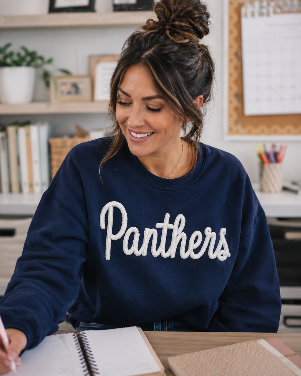 Custom Chenille Mascot Sweatshirt