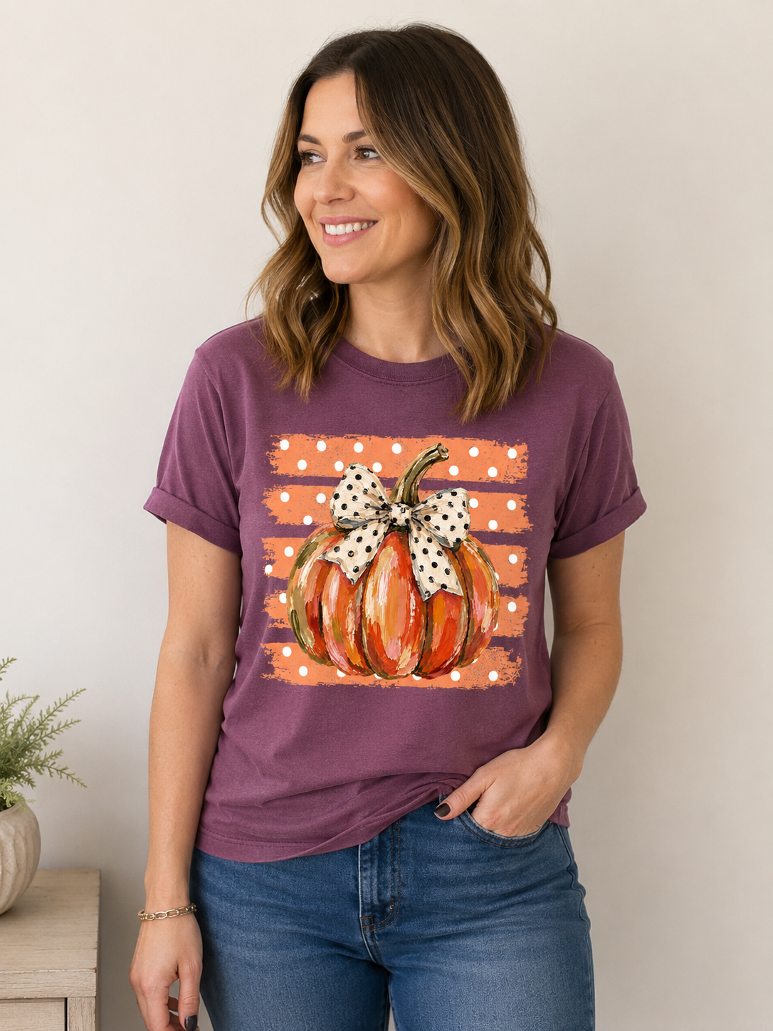 Polka Dot Pumpkin Tee