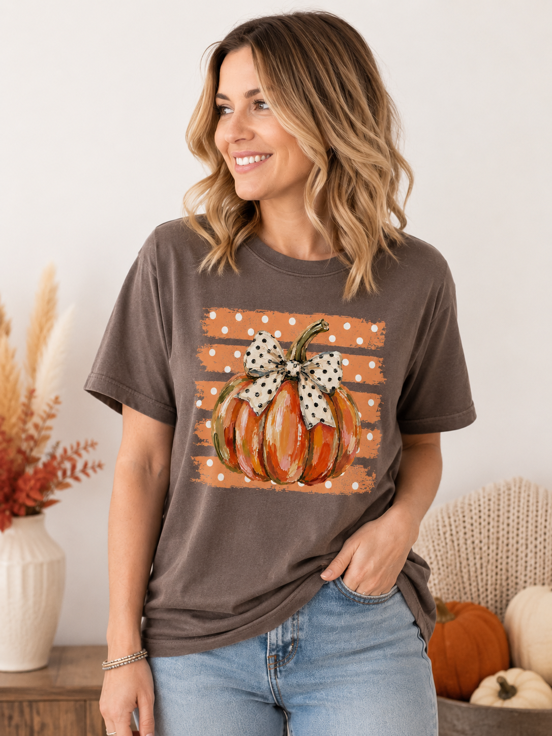 Polka Dot Pumpkin Tee