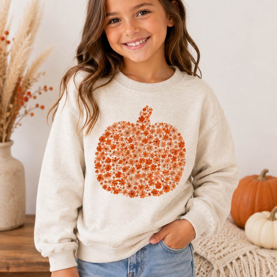 Floral Pumpkin Sweatshirt
