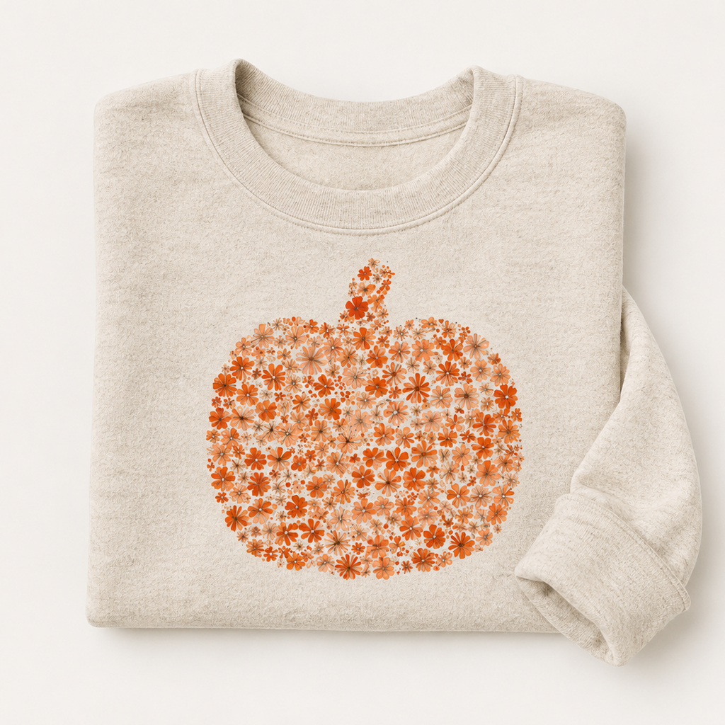 Floral Pumpkin Sweatshirt