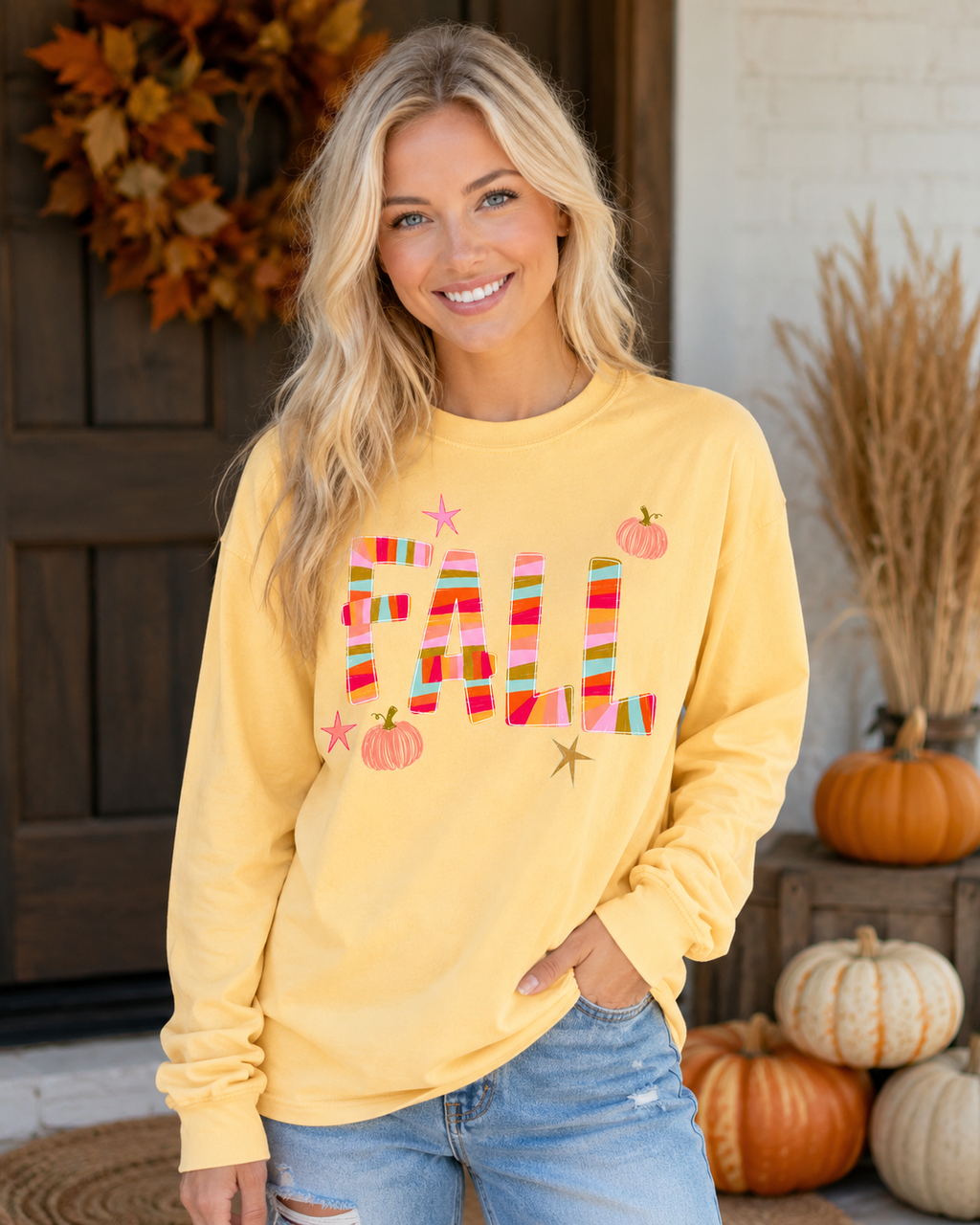 FALL STRIPE LONG SLEEVE TEE