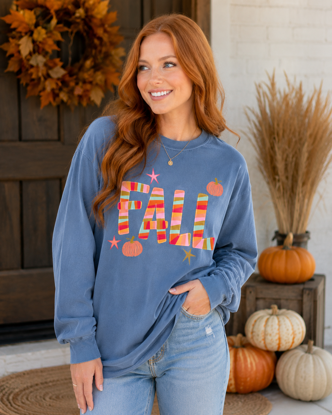 FALL STRIPE LONG SLEEVE TEE