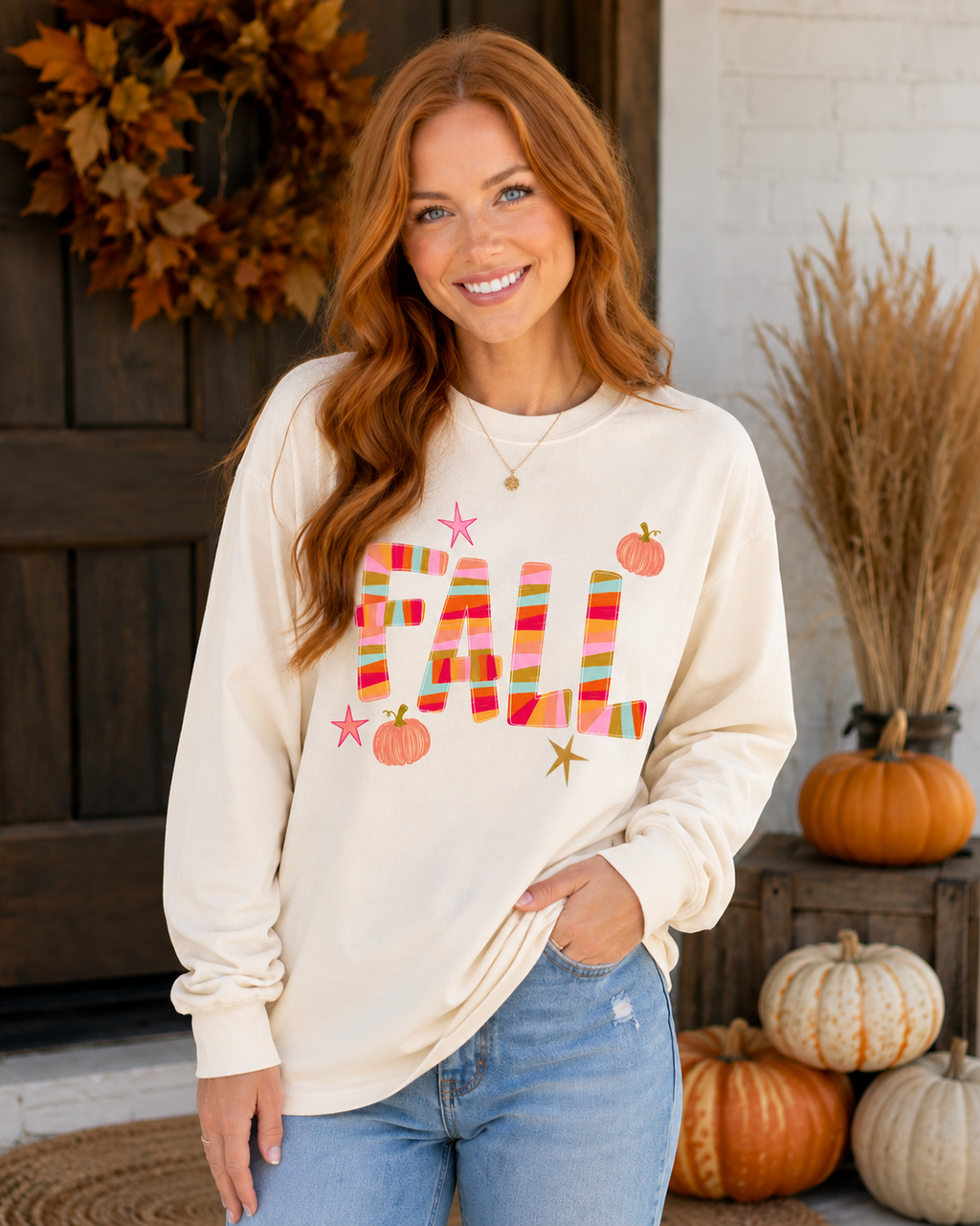 FALL STRIPE LONG SLEEVE TEE
